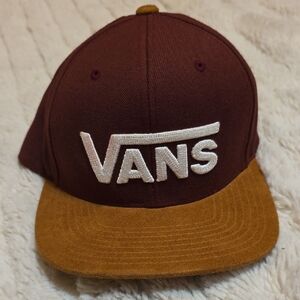 Vans Maroon and Tan Hat